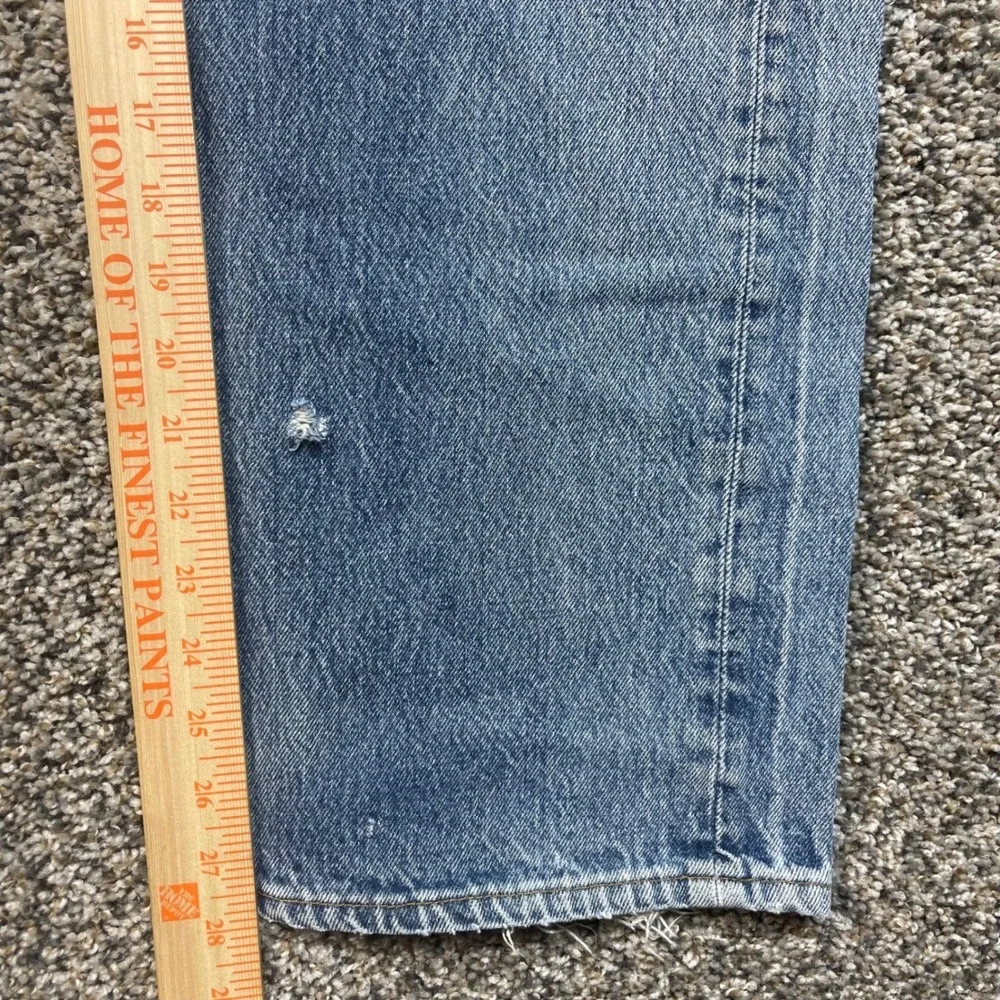 Vintage Levi's 501 Men's 36x28 Jeans USA Made Distressed Button Fly Light Wash - Picture 11 of 13